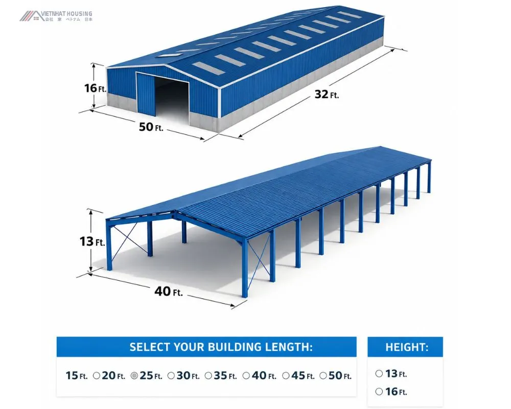 Mẫu Xưởng Lắp Ghép Hiện Đại Với Tôn Cách Nhiệt PU 