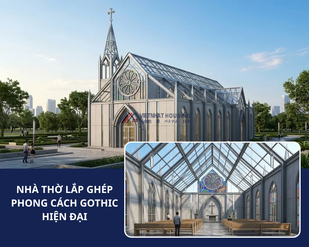 NHÀ THỜ LẮP GHÉP PHONG CÁCH GOTHIC HIỆN ĐẠI