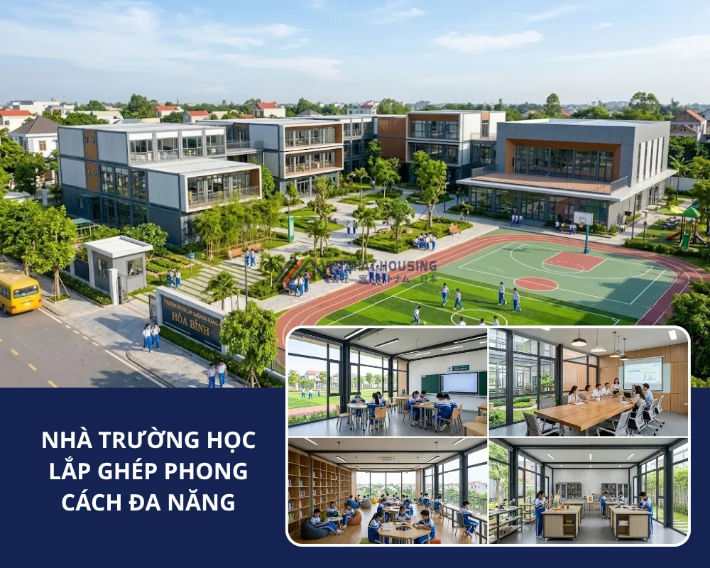 NHÀ TRƯỜNG HỌC LẮP GHÉP PHONG CÁCH ĐA NĂNG