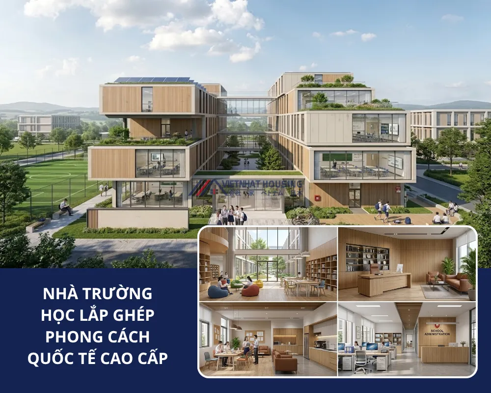 NHÀ TRƯỜNG HỌC LẮP GHÉP PHONG CÁCH QUỐC TẾ CAO CẤP