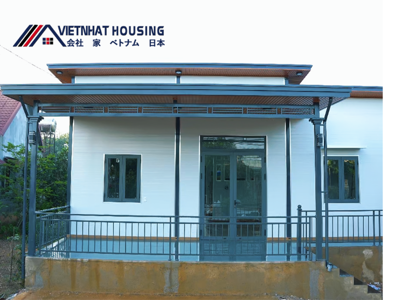 Mẫu nhà tiền chế lắp ghép ở Trị An thiết kế theo triết lý tối giản của văn hóa Nhật Bản đặc trưng