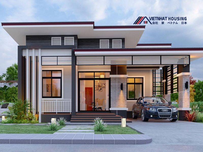 Mẫu nhà lắp ghép 300 triệu mái bằng