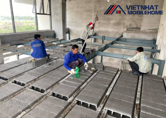 Sàn panel lắp ghép có thời gian thi công nhanh chóng