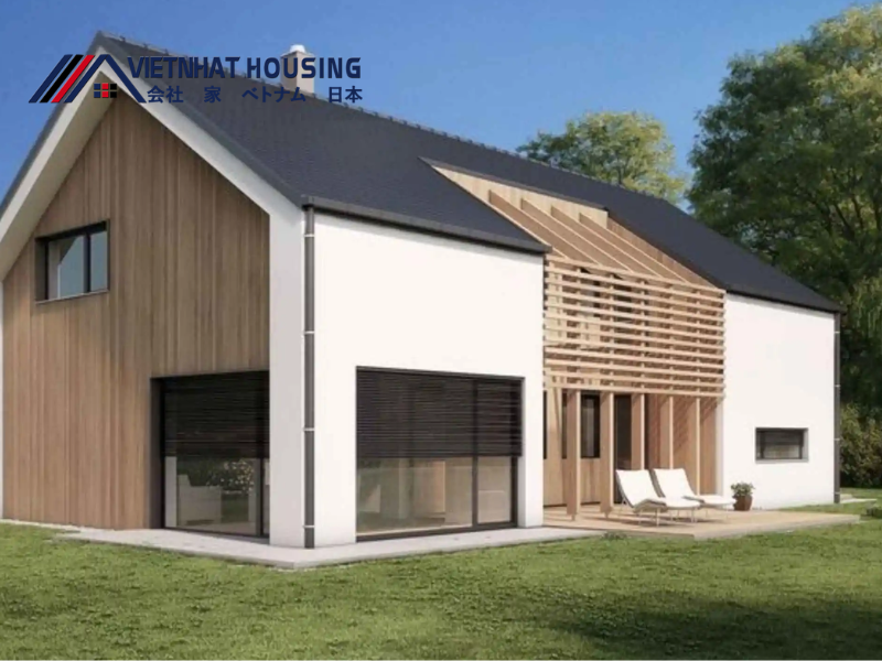 Mẫu nh&agrave; lắp gh&eacute;p 100m2 ph&acirc;n bổ c&ocirc;ng năng khoa học