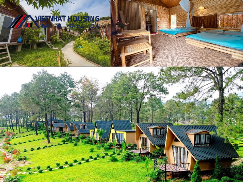 Mẫu nhà lắp ghép homestay kết hợp sân vườn